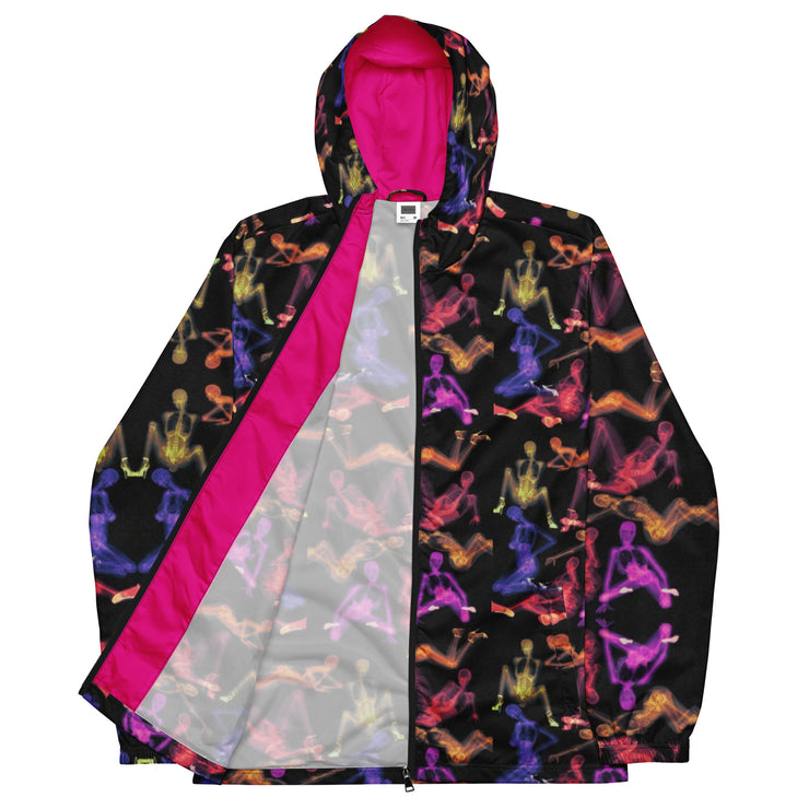 Neon Boolin Skeleton Stripper Windbreaker