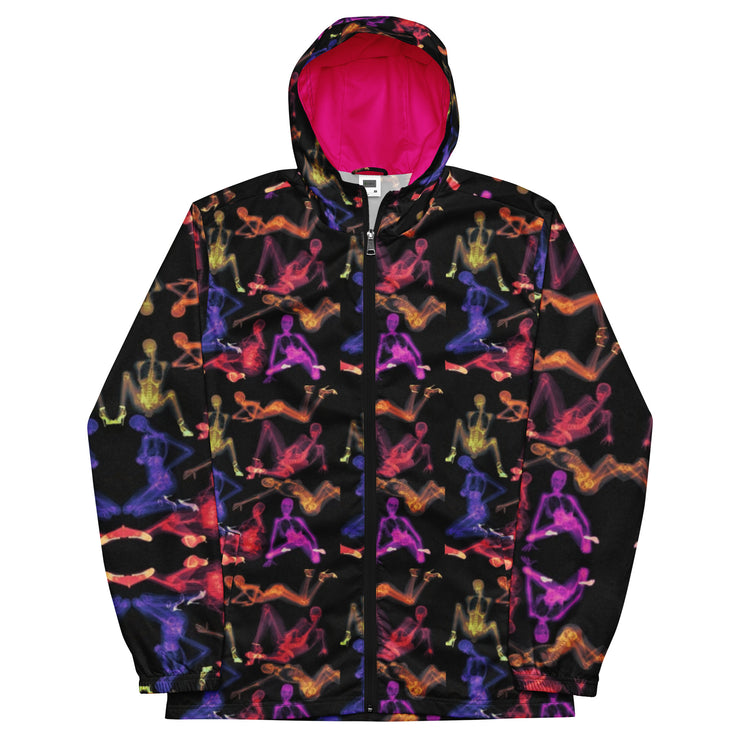 Neon Boolin Skeleton Stripper Windbreaker